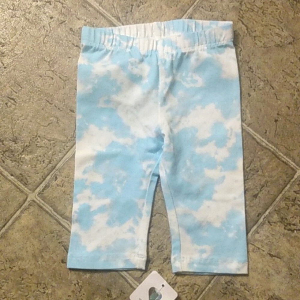 Children's Place Capri leggings - light blue & white tie dye